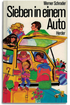 sieben in einem auto